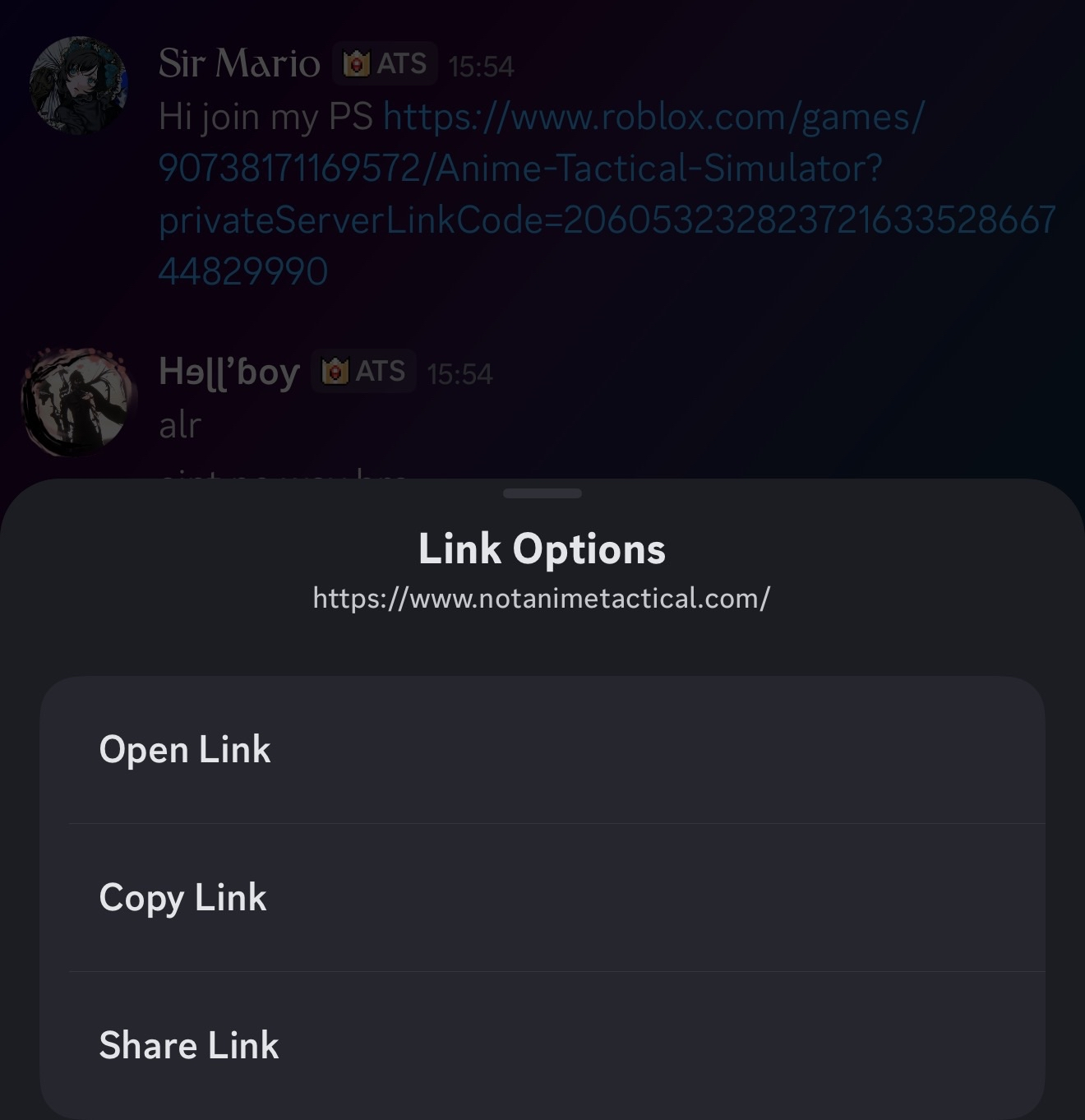 Scam link example two.